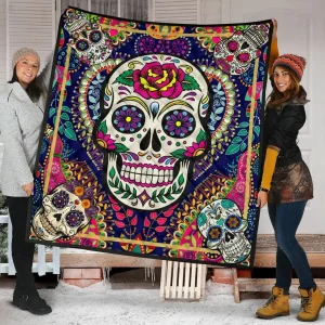 Skull Quilt Blanket Dhc09121449Dd and Home Decor