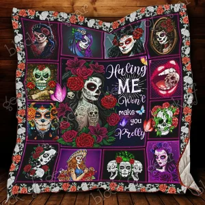 Skull Quilt Blanket Dhc13121598Vt and Home Decor
