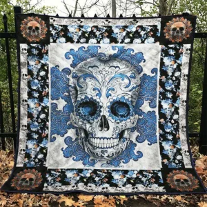 Skull Quilt Blanket Ver 65 Quilt and Home Decor