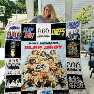 Slap Shot Quilt Blanket and Home Decor