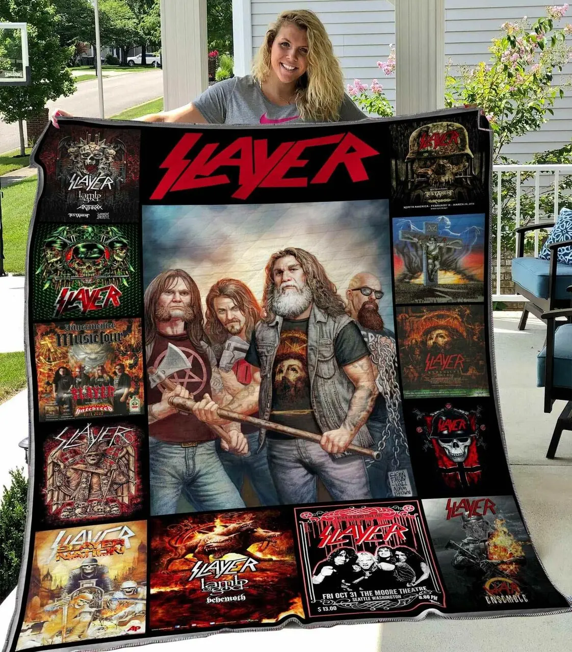 Slayer V1 Blanket Th0207 Quilt and Home Decor