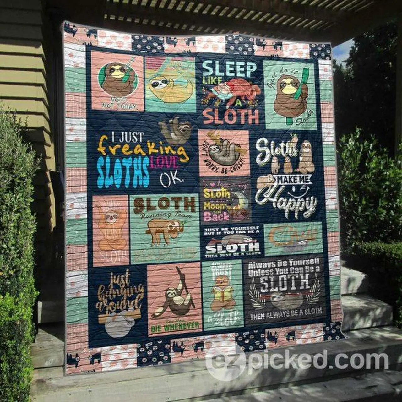Sleep Like A Sloth Quilt Blanket Hp47 Quilt and Home Decor