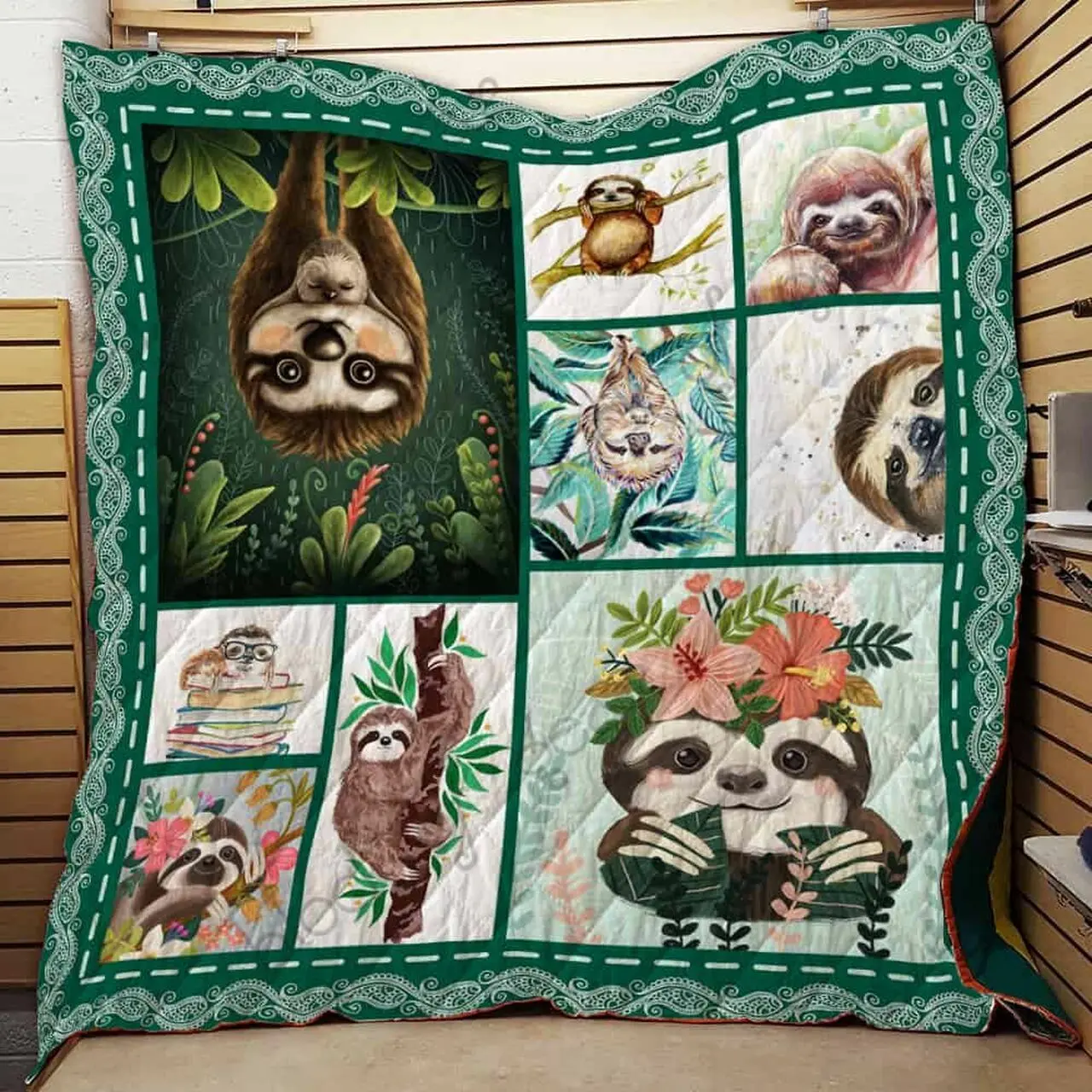 Sloth Cl2100461Mdq Quilt Blanket and Home Decor
