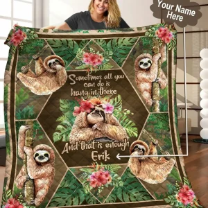 Sloth Personalized Quilt Blanket C9B050602TA and Home Decor