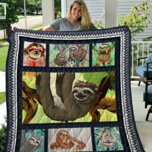 Sloth Sloth Mommy Sc Quilt Derquc and Home Decor