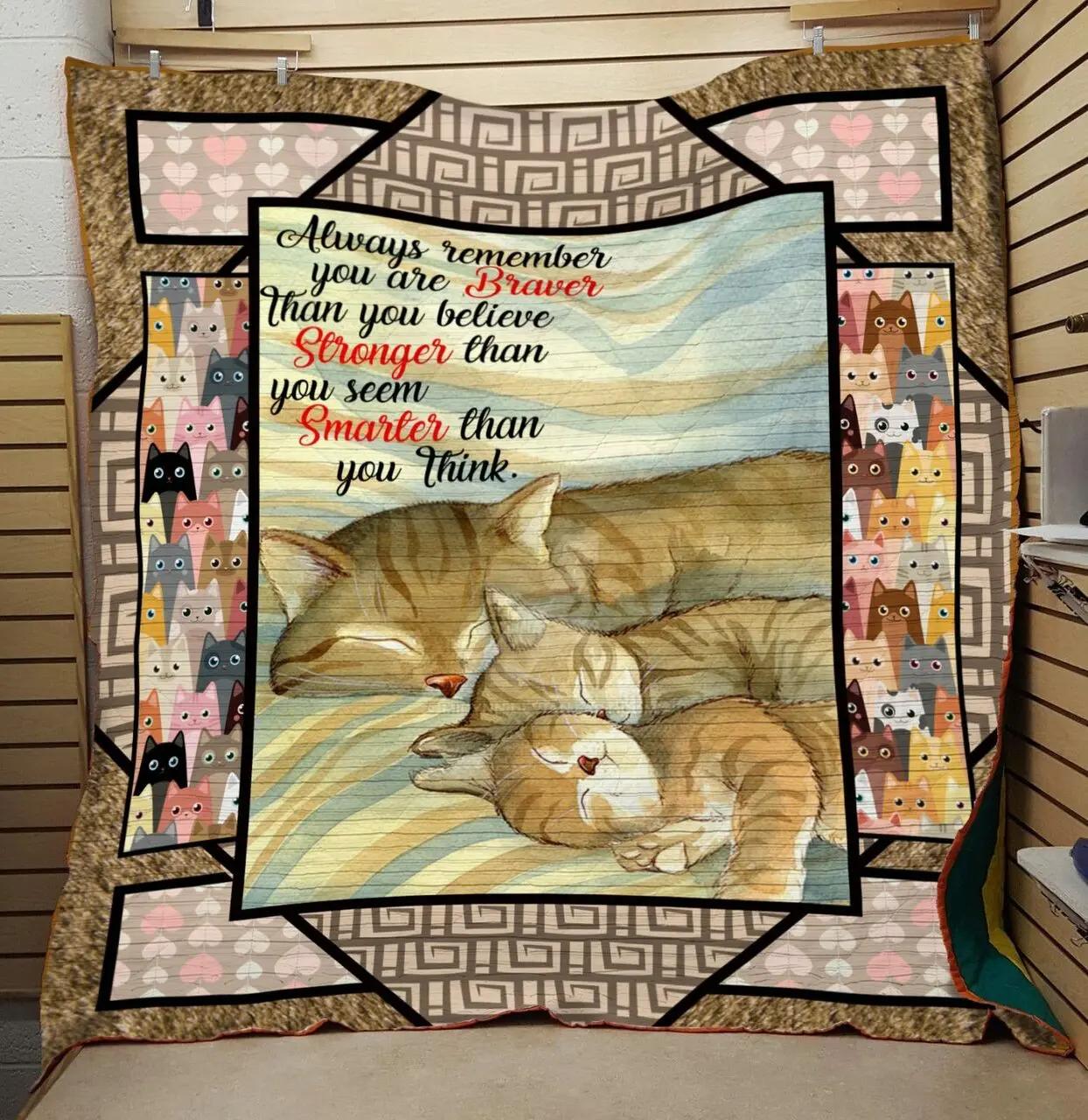 Smarter Than You Think Cat Quilt and Home Decor