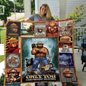 Smokey Bear Quilt Blanket and Home Decor