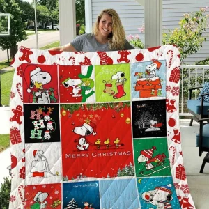 Snoopy Christmas Quilt Blanket and Home Decor