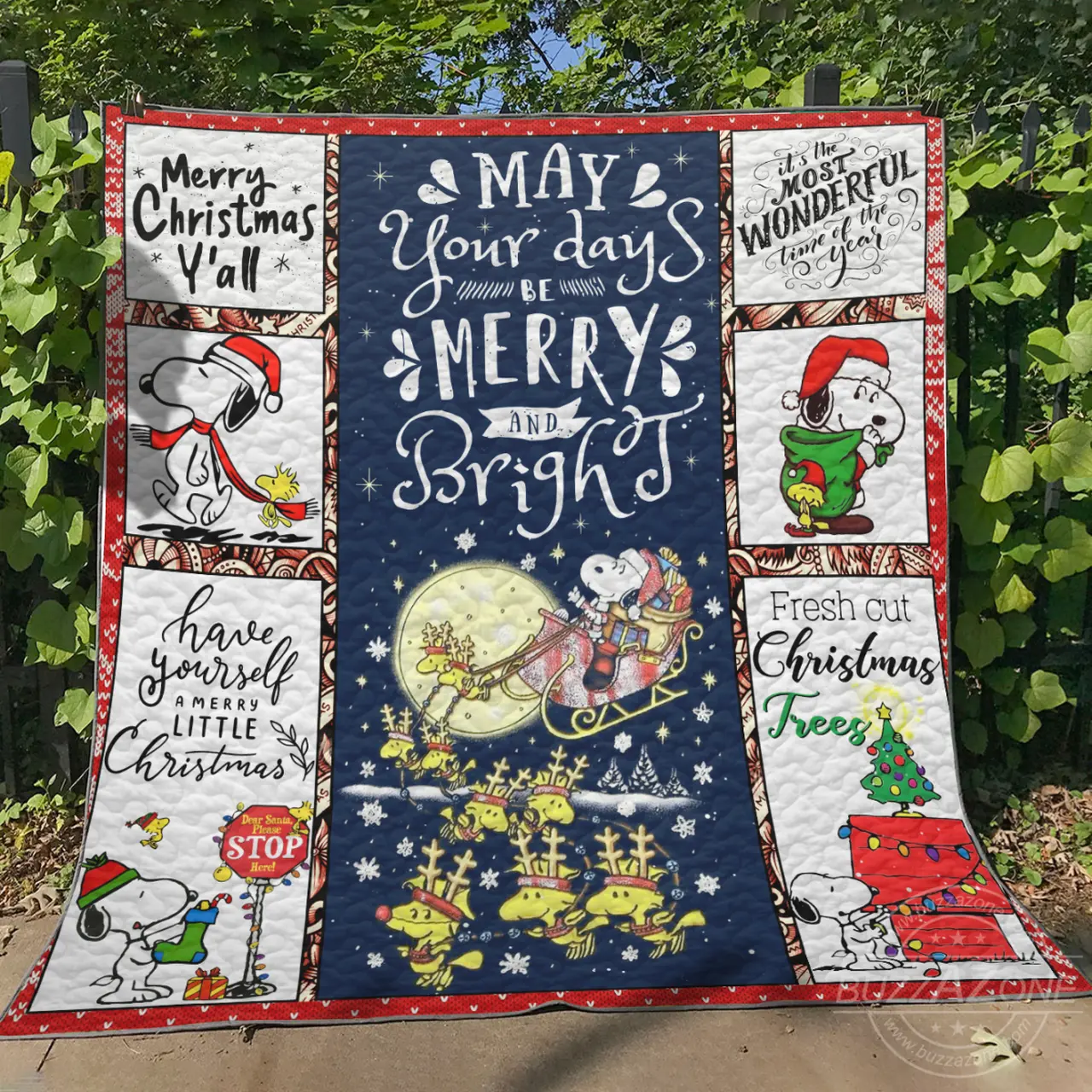 Snoopy May Your Days Be Merry Quilt – Nh and Home Decor