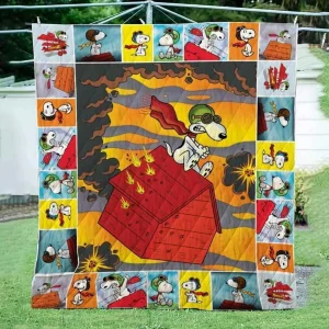 Snoopy Pilot V5 Blanket Th0607 Quilt and Home Decor