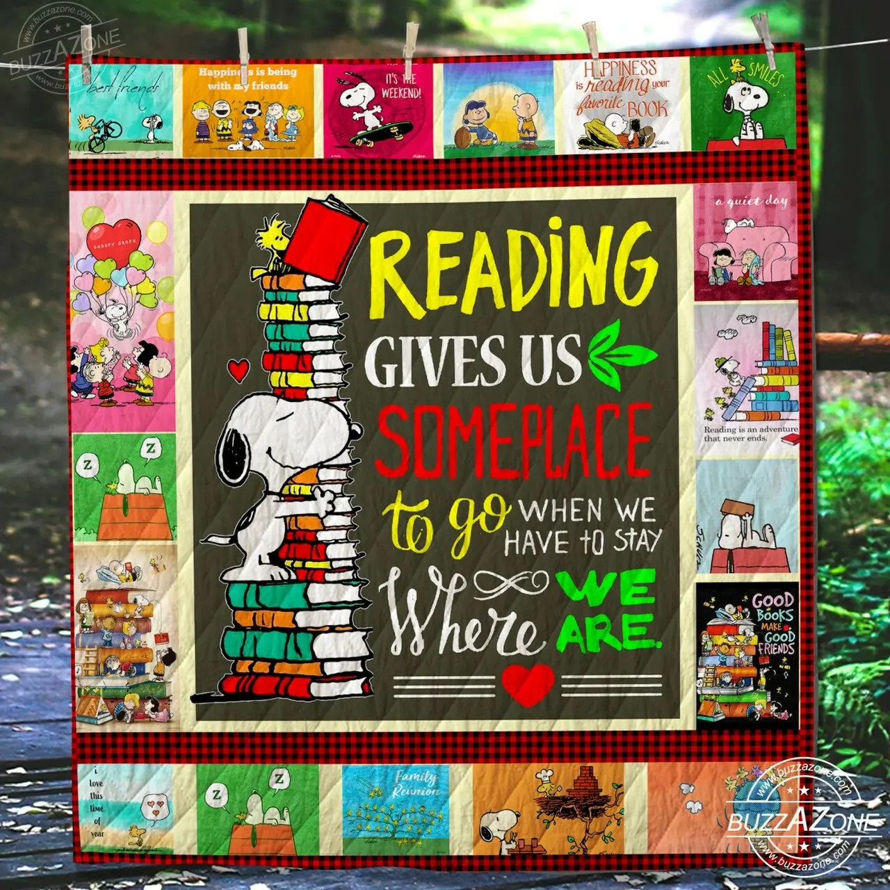 Snoopy Reading Quilt Cc and Home Decor