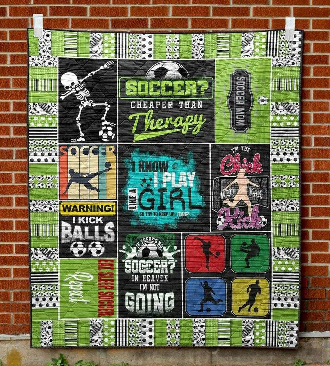 Soccer er Than Therapy Cld1706111 Quilt Blanket and Home Decor