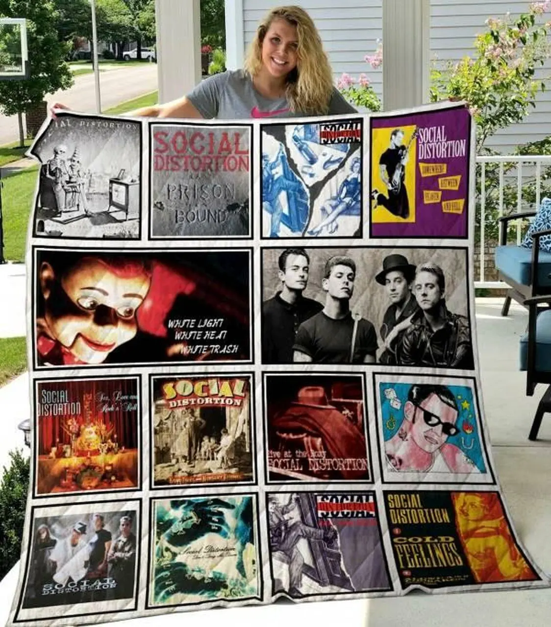 Social Distortion Quilt Blanket M150612 Quilt and Home Decor