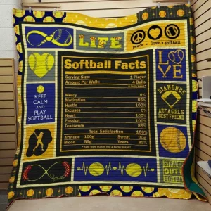 Softball 1000140 Quilt Blanket Quilt and Home Decor