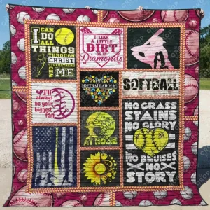 Softball 6 Blanket Th1307 Quilt and Home Decor