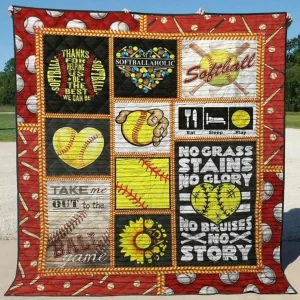 Softball Dtc0712309 Quilt Blanket and Home Decor