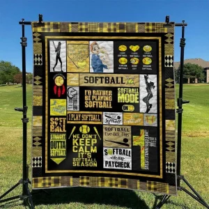 Softball Hur Quilt Cysigo and Home Decor