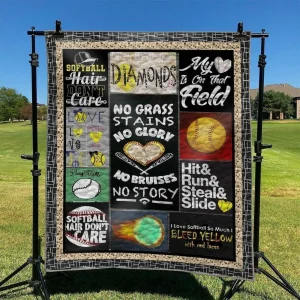 Softball Hur Quilt my and Home Decor