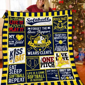 Softball Quilt Blanket Bbb281130Ht and Home Decor