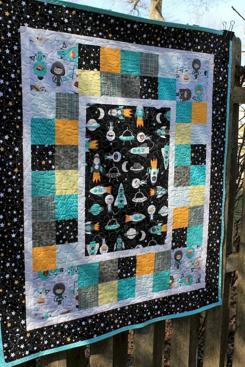 Space Boys Cld290628 Quilt Blanket and Home Decor