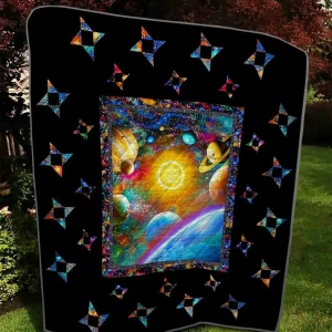 Space Quilt Blanket and Home Decor