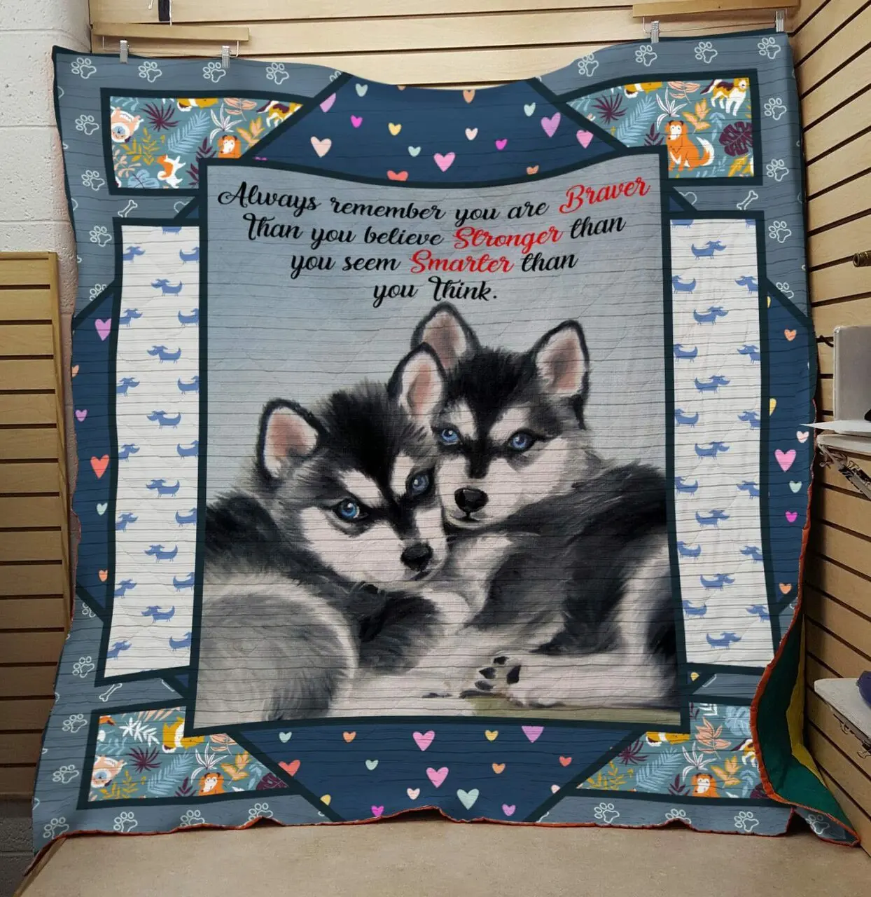 St Husky 3 Quilt and Home Decor