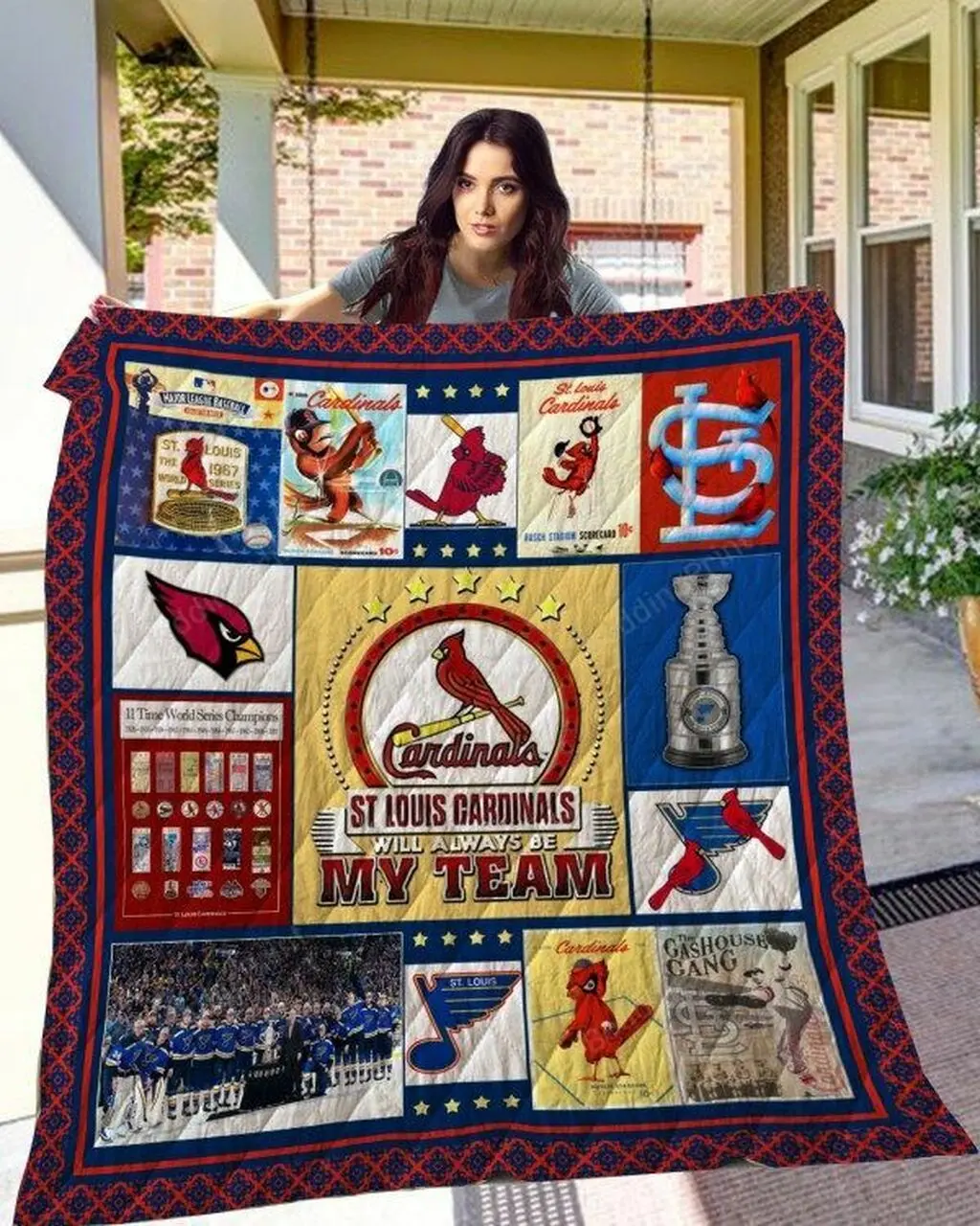 St Louis Cardinals Quilt Blanket and Home Decor