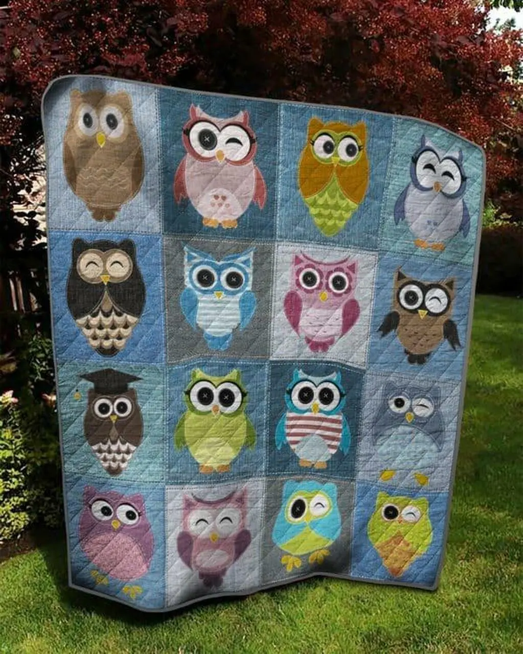 St Owl 030401 Quilt Blanket Quilt and Home Decor