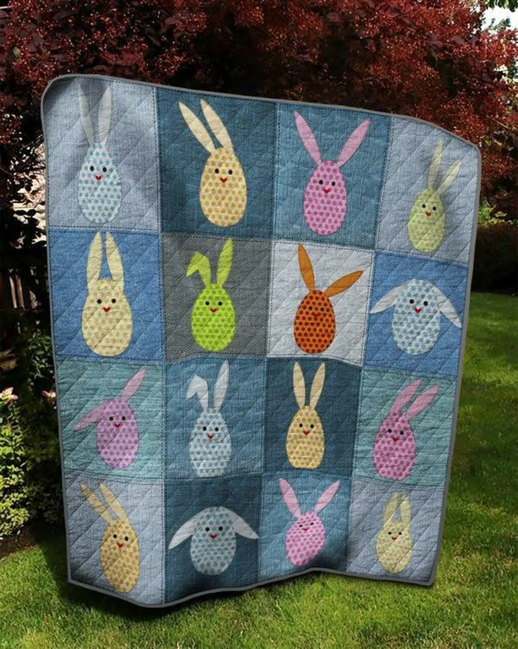 St Rabbit 060406 Quilt Blanket Quilt and Home Decor