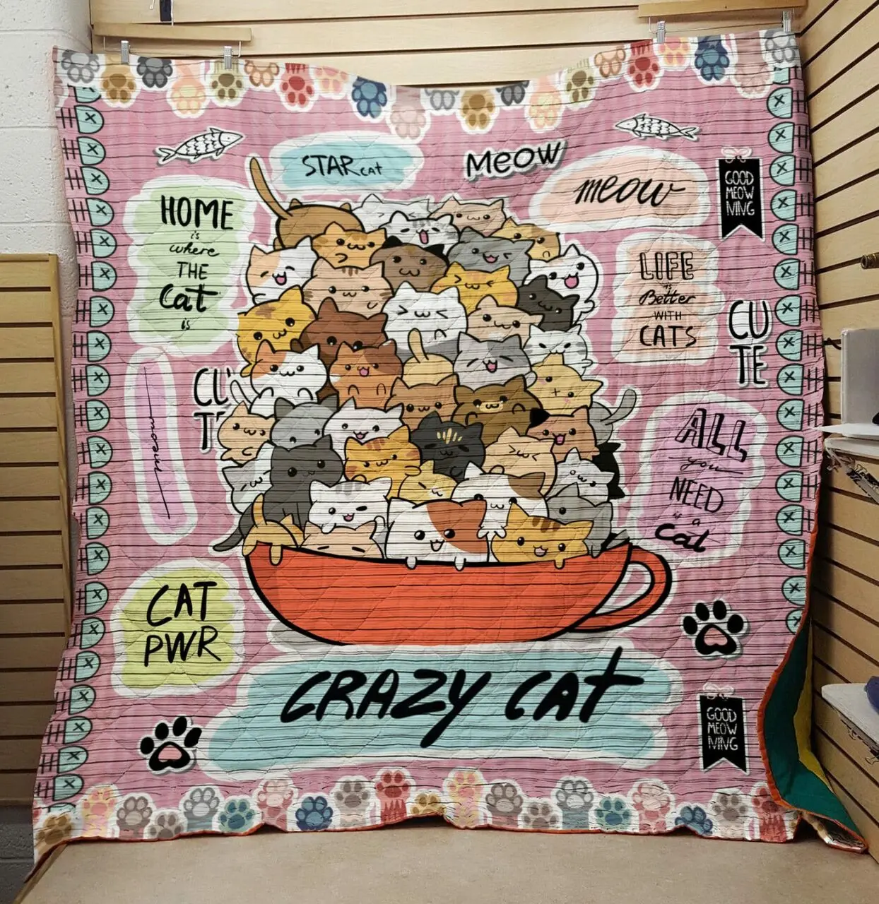Star Cat Quilt and Home Decor