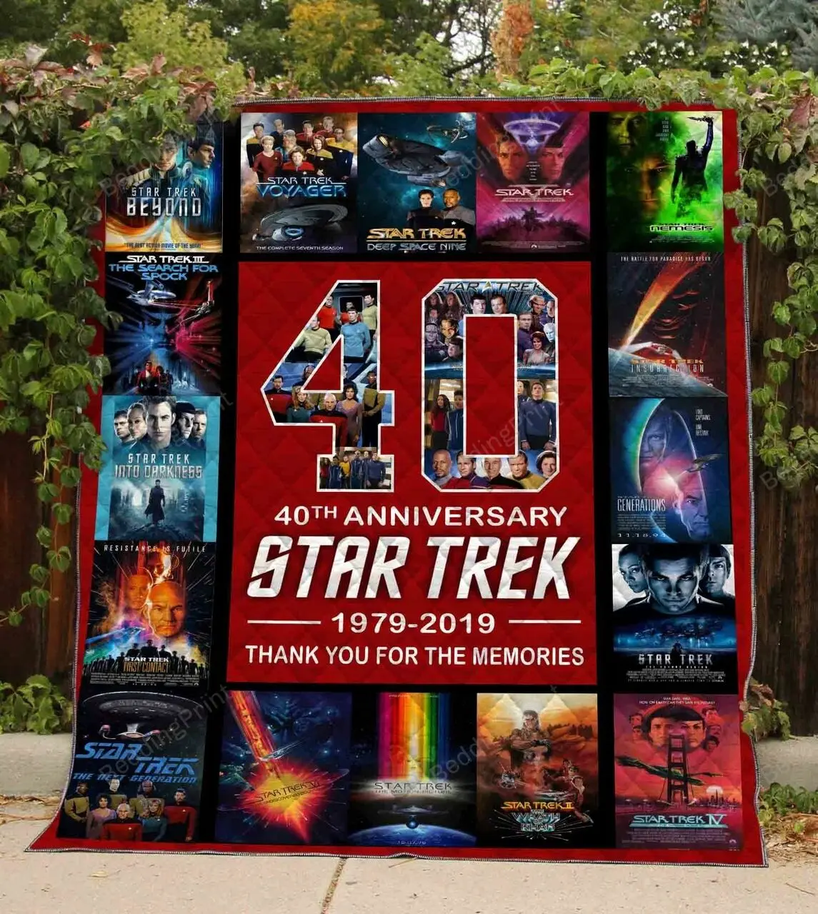 Star Trek 40Th Anniversary Quilt Blanket and Home Decor