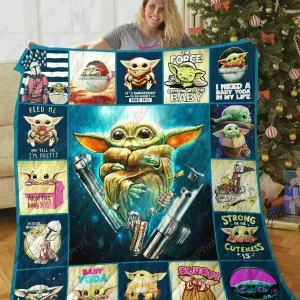 Star Wars Yoda 3 Quilt Blankets and Home Decor