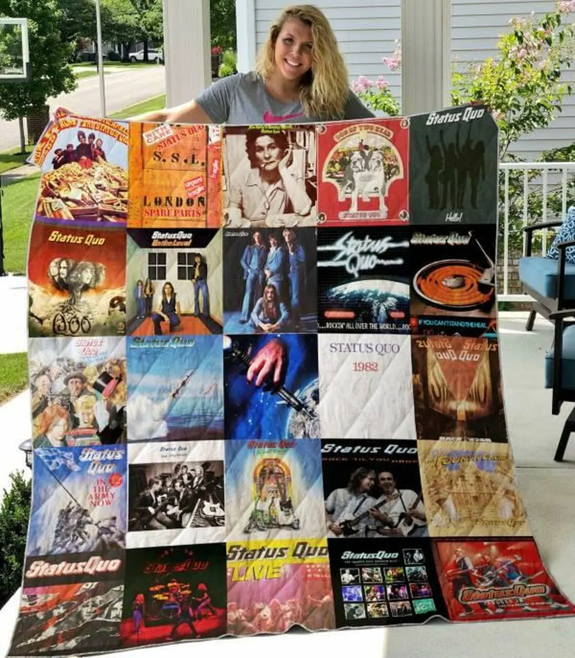 Status Quo Quilt Blanket Limited Quilt Blanket and Home Decor