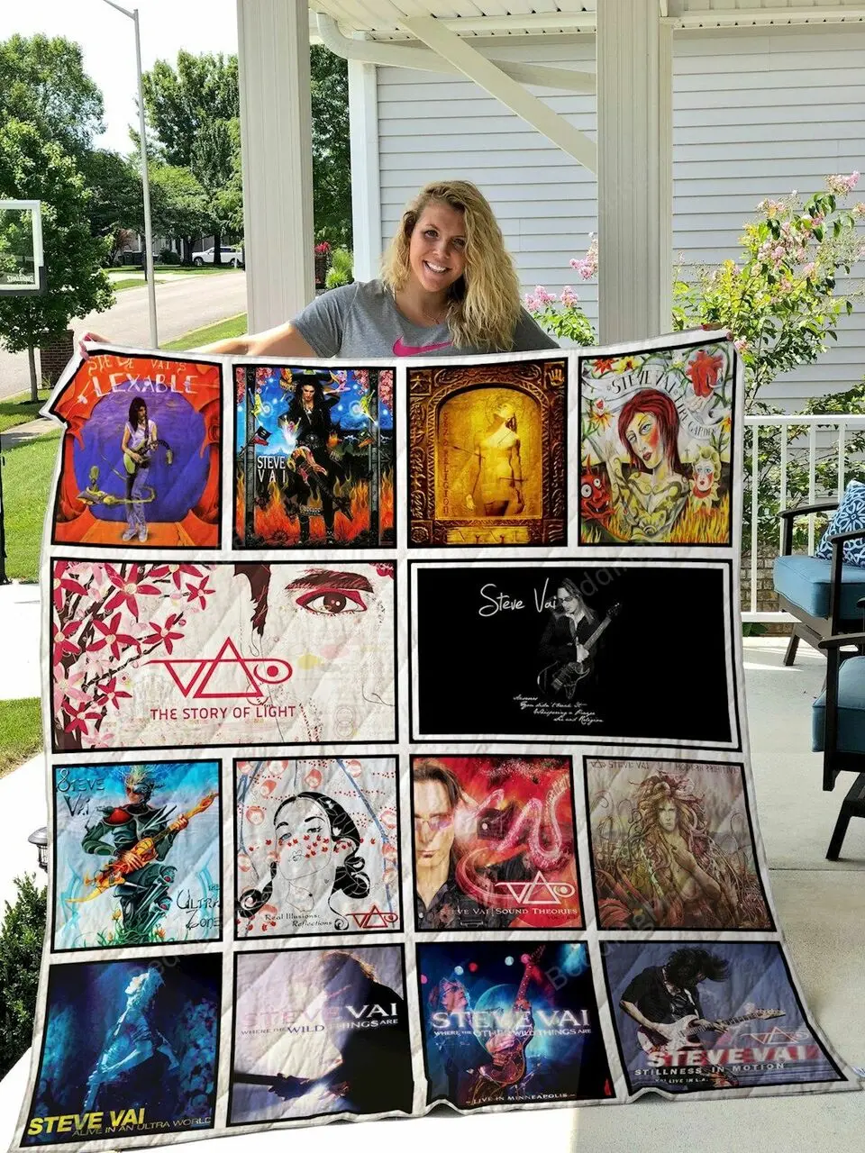 Steve Vai Quilt Blanket and Home Decor