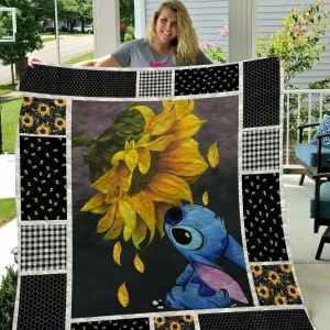 Stitch With Sunflowers Quilt and Home Decor