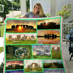 Stonehenge Sunrise Quilt Blanket and Home Decor