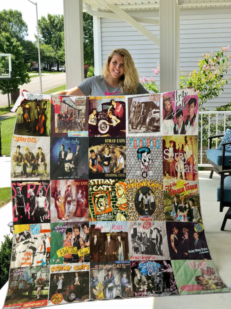 Stray Cats Quilt Blanket and Home Decor