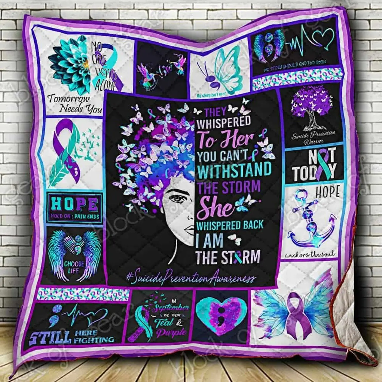 Suicide Prevention Awareness Cl18100677Mdq Quilt Blanket and Home Decor