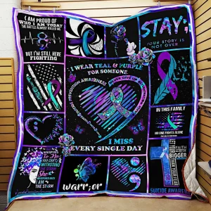 Suicide Prevention Awareness Quilt Blanket and Home Decor