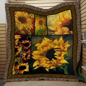 Sunflower 3D Personalized Customized Quilt Blanket 47 and Home Decor