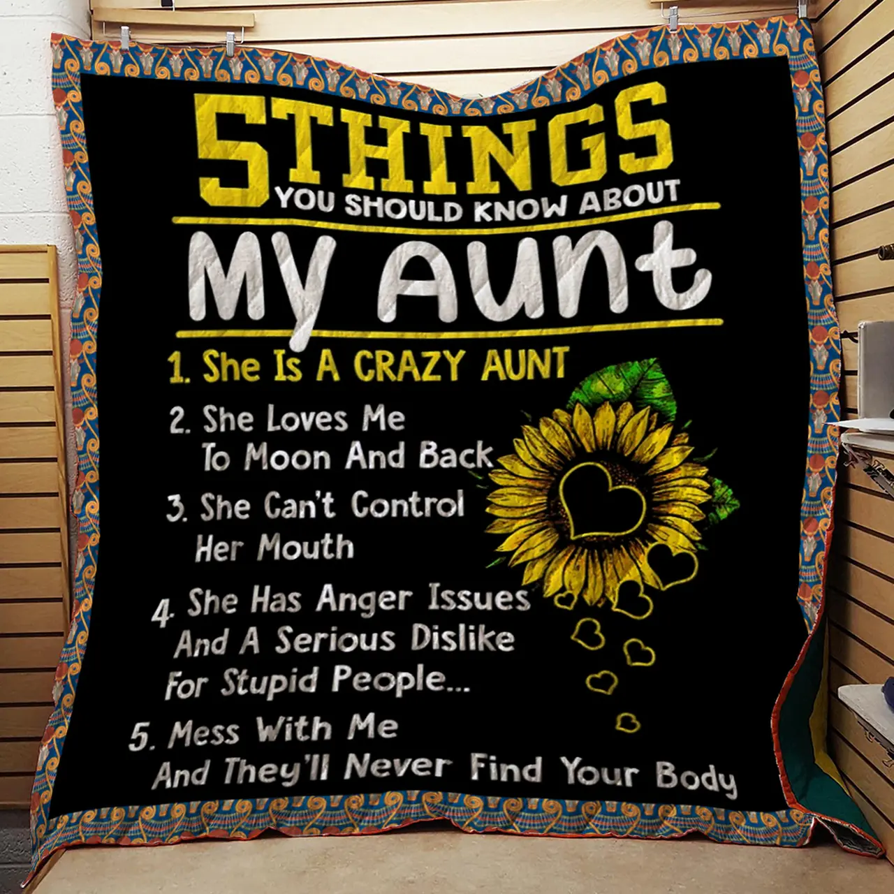 Sunflower 5 Things You Should Know About My Aunt Quilt and Home Decor