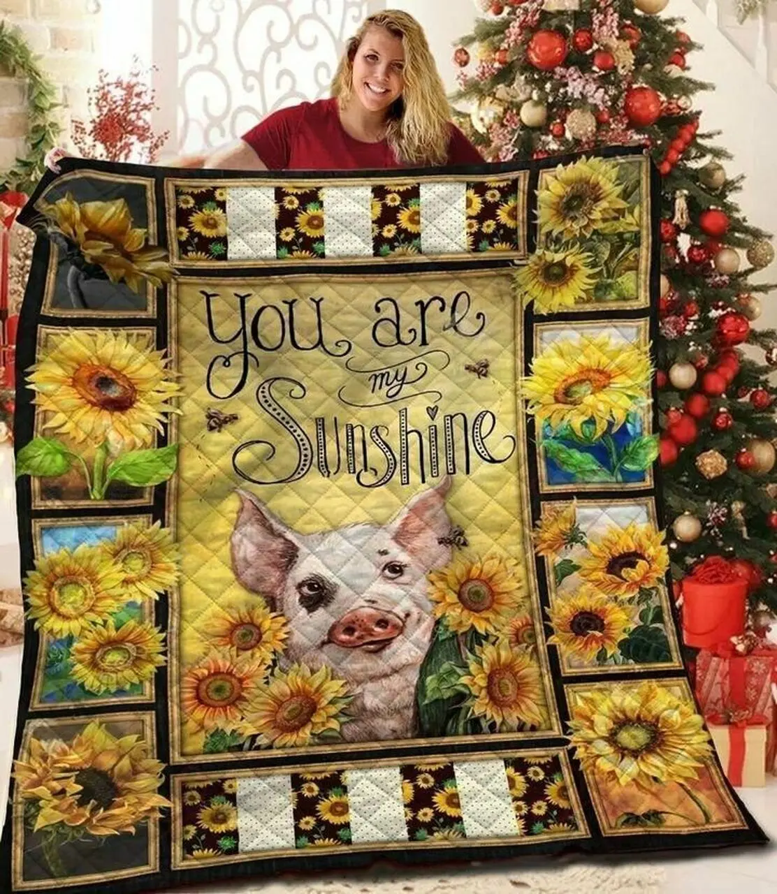 Sunwer Pig KC2909980CL Quilt Blanket and Home Decor