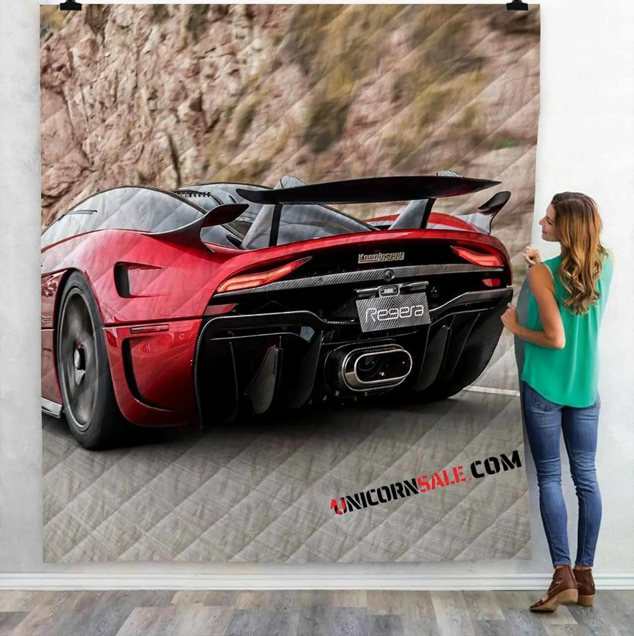 Super Car Koenigsegg Regera V 3D Customized Personalized Quilt Blanket and Home Decor