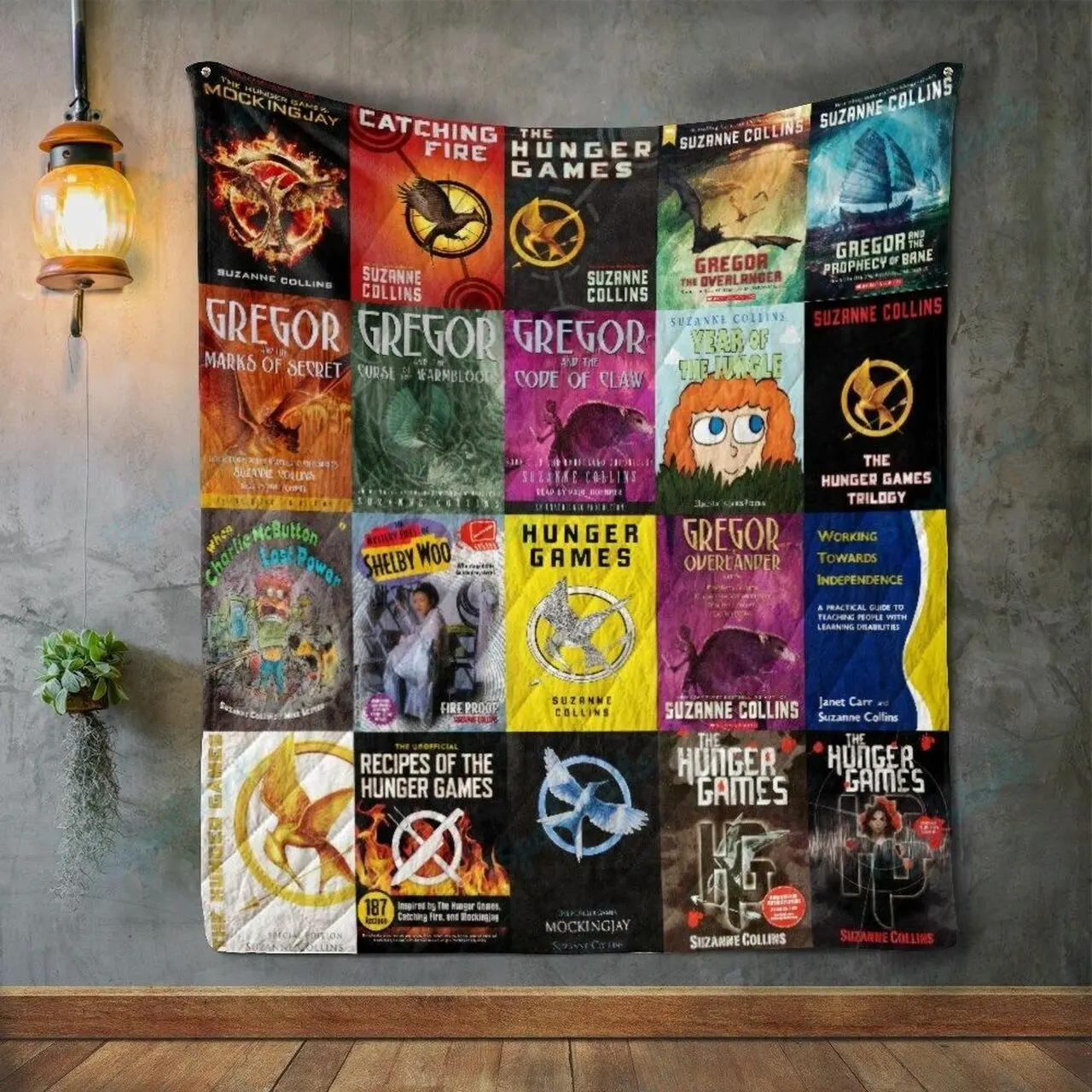 Suzanne Collins Books Quilt Blanket and Home Decor