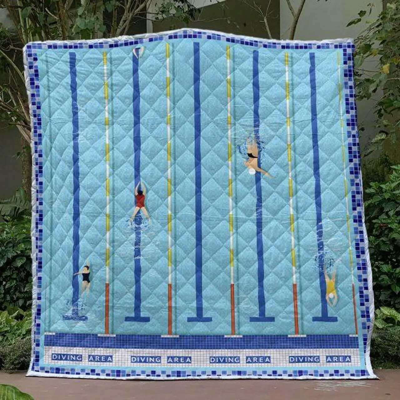 Swimmers Quilt Blanket Lp05 Quilt and Home Decor