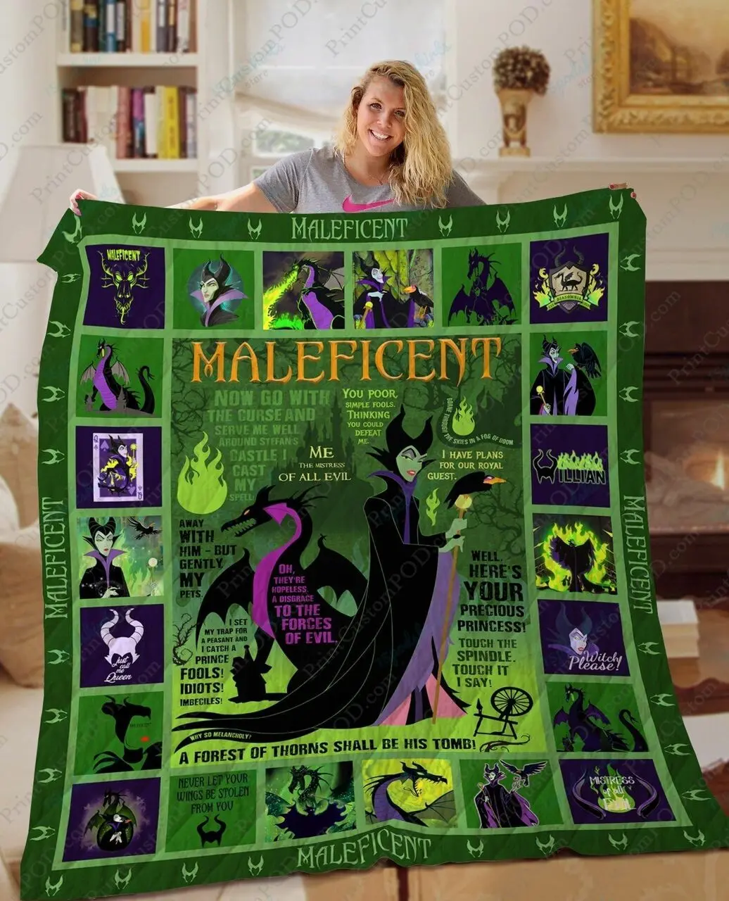 Ta Maleficent Quilt Blanket Ver2 and Home Decor