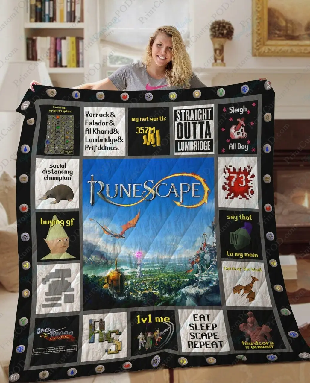 Ta Runscape 3 Quilt Blanket and Home Decor