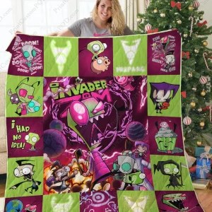 Ta – Zim Invader Quilt Blanket and Home Decor