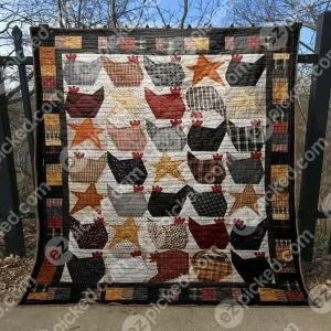 Talkative Chicken Quilt Blanket Tt99 Quilt and Home Decor