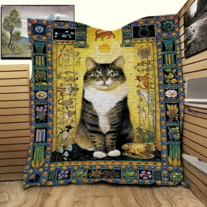 Tarus Cat Vintage NTTH011298 3D Customized Quilt and Home Decor